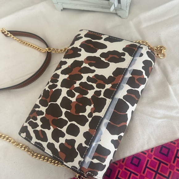 Tory Burch Emerson Chain Wallet Crossbody BEGE REA LOPARO205/498 - Picture 6 of 10